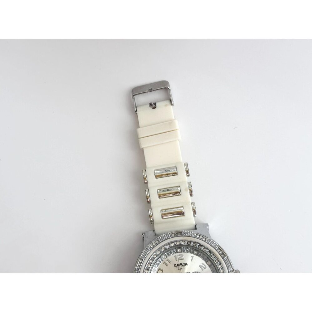 Carbon Elements Silicone Chronograph Vintage Unisex Wristwatch - 56mm - WORKS! - Picture 2 of 11